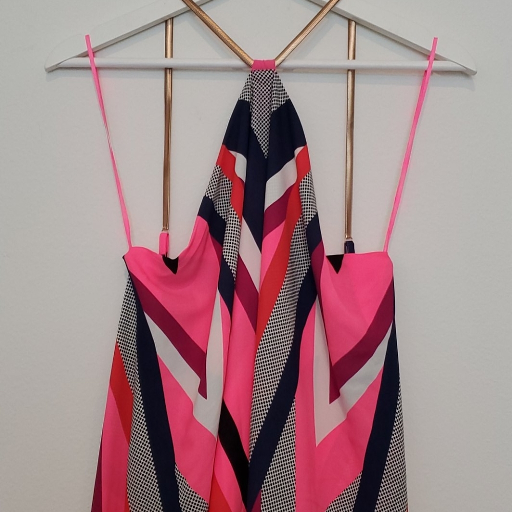 Geometric Asymmetrical Maxi Dress